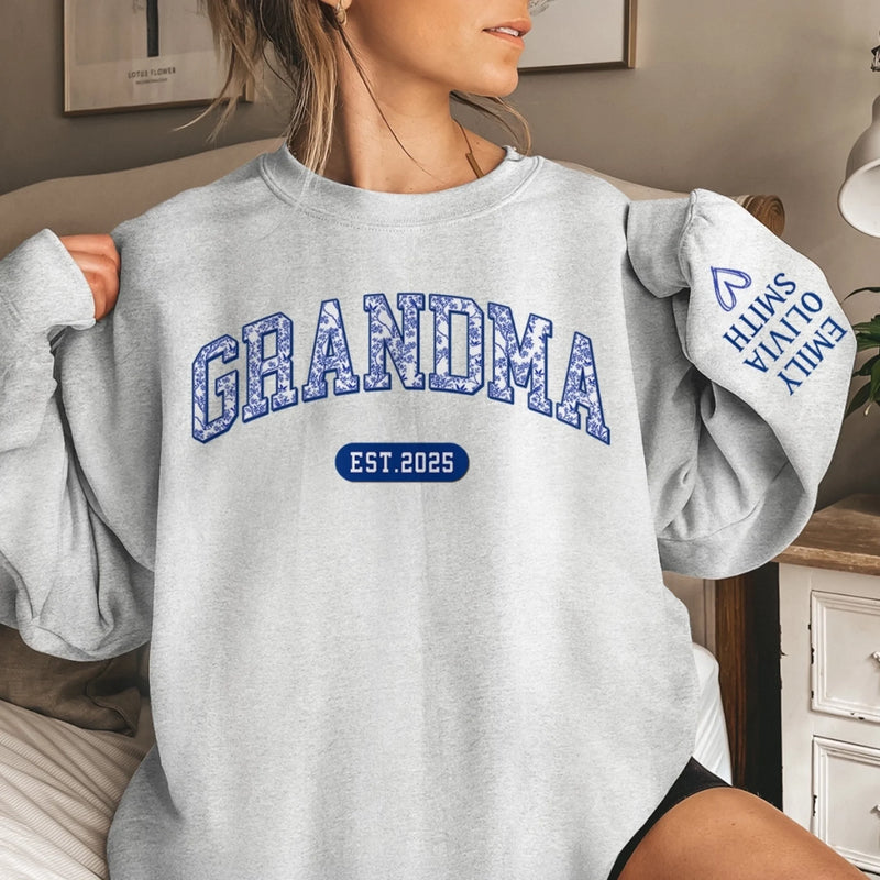 Custom Unisex Sweatshirt, Hoodie With Design On Sleeve - Personalized Birthday Gifts For Mom, Grandma - Forever My Hero