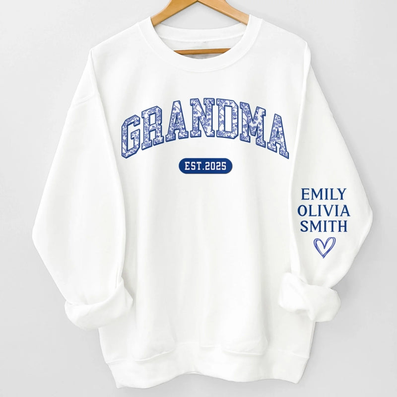 Custom Unisex Sweatshirt, Hoodie With Design On Sleeve - Personalized Birthday Gifts For Mom, Grandma - Forever My Hero