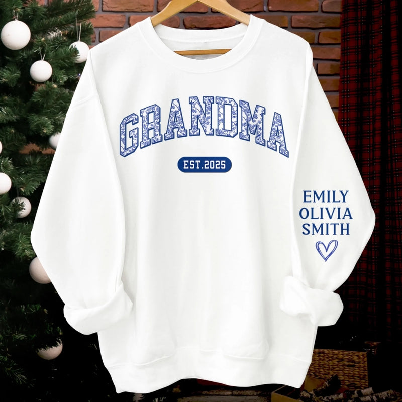 Custom Unisex Sweatshirt, Hoodie With Design On Sleeve - Personalized Birthday Gifts For Mom, Grandma - Forever My Hero