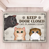 Custom Home Decor Decorative Mat - Personalized  Birthday Gifts For Cat Lovers, Cat Mom And Dad - Escape Artists On Standby