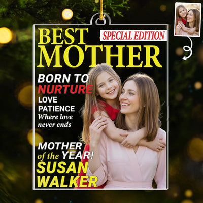 Custom Photo Magazine Acrylic Ornament - Personalized Christmas Birthday Gifts For Mom - Her Love Lights Everything