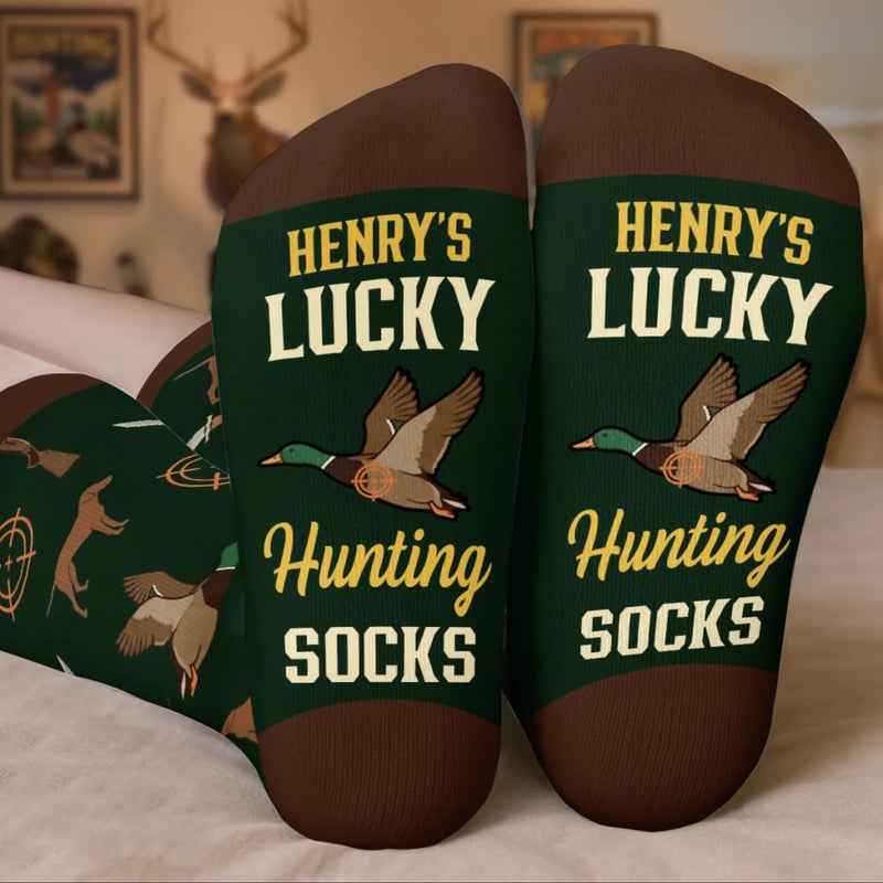 Custom Crew Socks - Personalized Birthday Hunting Gifts For Hunters - Hunting Season Never Ends