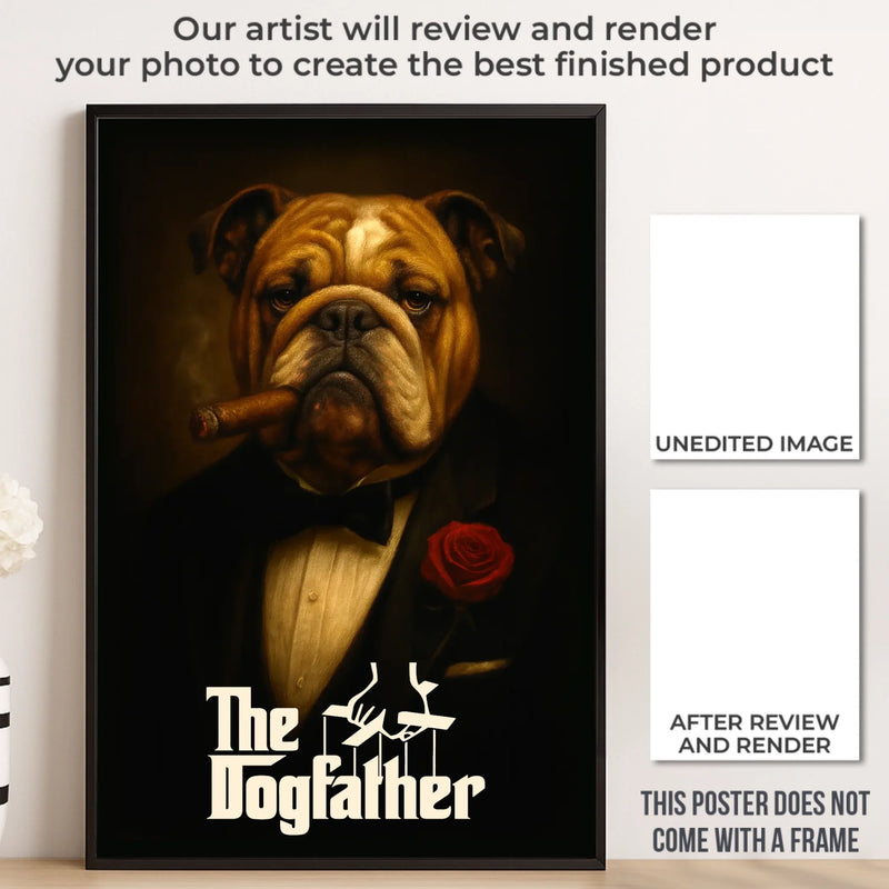Custom Photo Vertical Poster - Personalized Birthday  Gifts For Dog Cat Lovers, Dog Dad And Mom, Cat Owners - Too Classy For Fetch