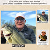 Custom Photo Shaped Acrylic Keychain - Personalized Birthday Fishing Gifts For Fisherman - Hooked On Good Days