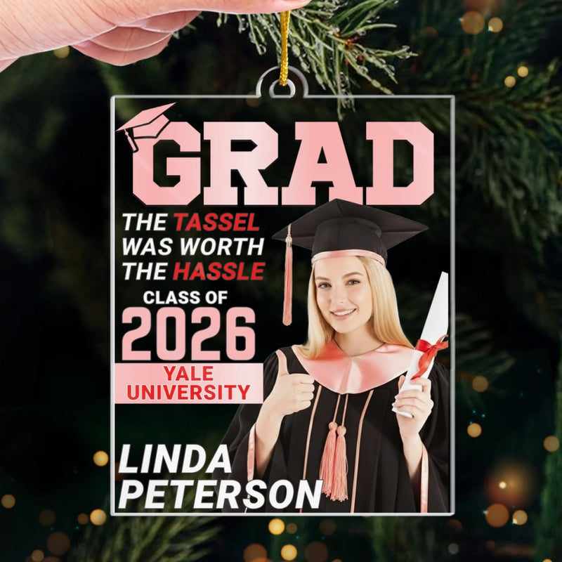 Custom Photo Magazine Acrylic Ornament - Personalized Christmas Graduation Gifts For Him, Her - The Best Is Yet To Come