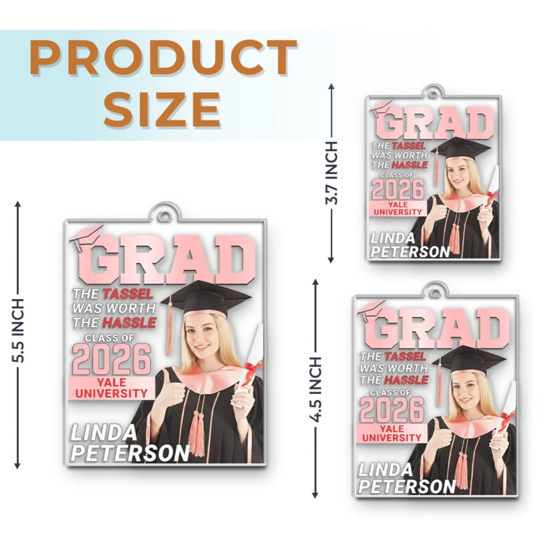 Custom Photo Magazine Acrylic Ornament - Personalized Christmas Graduation Gifts For Him, Her - The Best Is Yet To Come