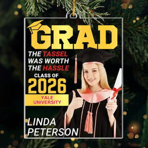 Custom Photo Magazine Acrylic Ornament - Personalized Christmas Graduation Gifts For Him, Her - The Best Is Yet To Come