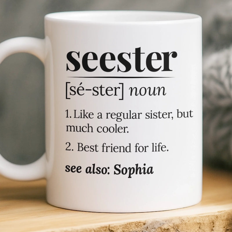 Custom Mug - Personalized Best Friend Birthday Gifts For Women, Besties, Sisters, BFF - Life Hits Softer Together