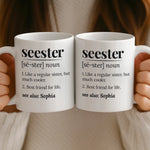 Custom Mug - Personalized Best Friend Birthday Gifts For Women, Besties, Sisters, BFF - Life Hits Softer Together