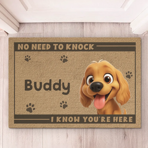 Custom Home Decor Decorative Mat - Personalized Birthday Gifts For Dog Lovers, Dog Dad And Mom - Paws Welcome Here
