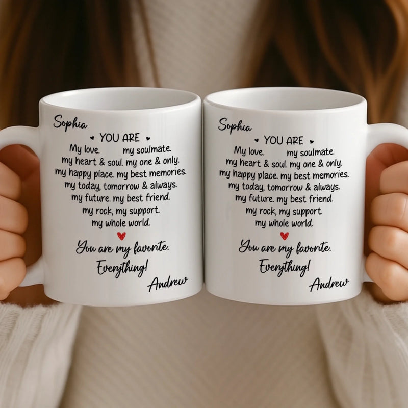 Custom Mug - Personalized Anniversary Wedding Gifts For Husband And Wife, Him And Her - Forever Starts With You
