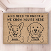 Custom Home Decor Decorative Mat - Personalized Birthday Gifts For Dog Lovers, Dog Dad And Mom - Welcome To The Bark Zone