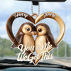 Custom Acrylic Car Ornament - Personalized Anniversary Wedding Gifts For Husband And Wife, Him And Her - Holding You Feels Like Home