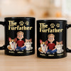 Custom Black Mug - Personalized Birthday Gifts For Dog Cat Lovers, Dog Dad And Mom, Cat Owners - The Furfather Never Walks Alone