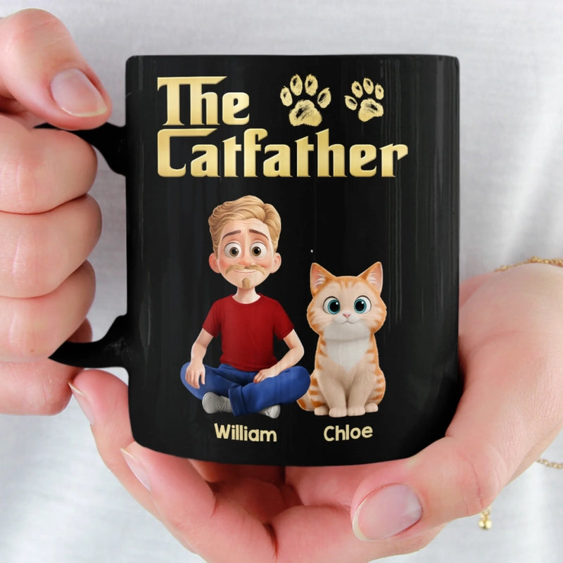 Custom Black Mug - Personalized Birthday Gifts For Cat Lovers, Cat Mom And Dad - This Mug Belongs To The Boss