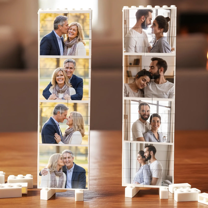 Custom Photo Building Blocks - Personalized Anniversary Wedding Gifts For Husband And Wife, Him And Her - Together Feels Just Right
