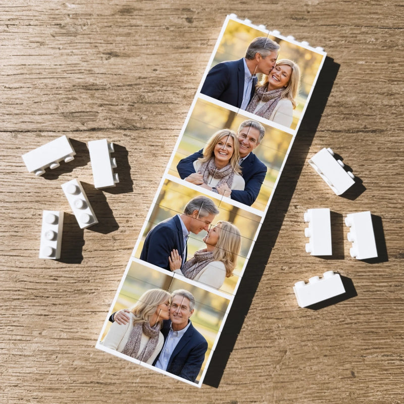 Custom Photo Building Blocks - Personalized Anniversary Wedding Gifts For Husband And Wife, Him And Her - Together Feels Just Right