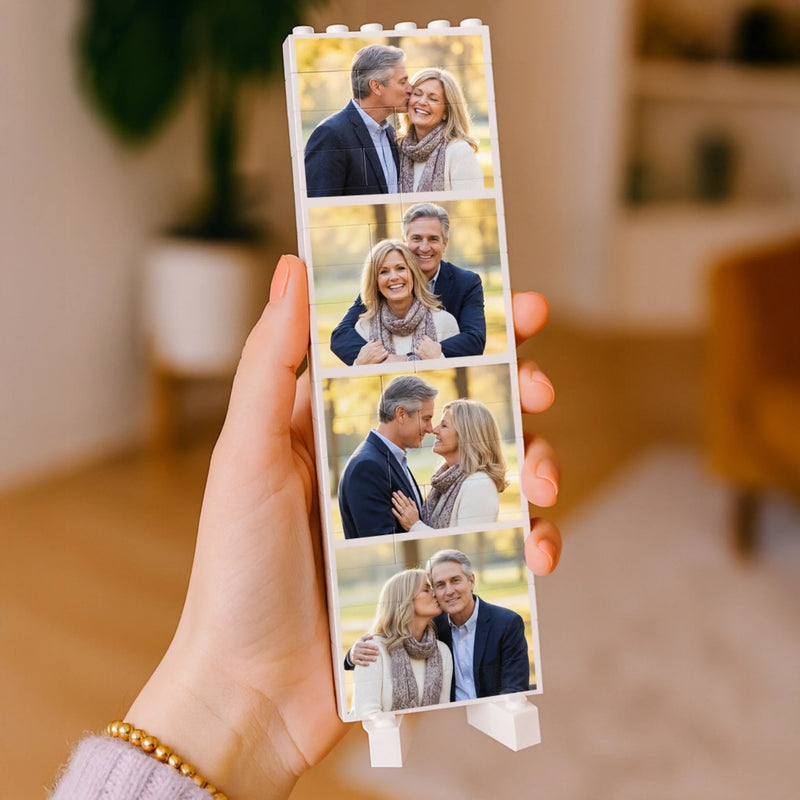 Custom Photo Building Blocks - Personalized Anniversary Wedding Gifts For Husband And Wife, Him And Her - Together Feels Just Right
