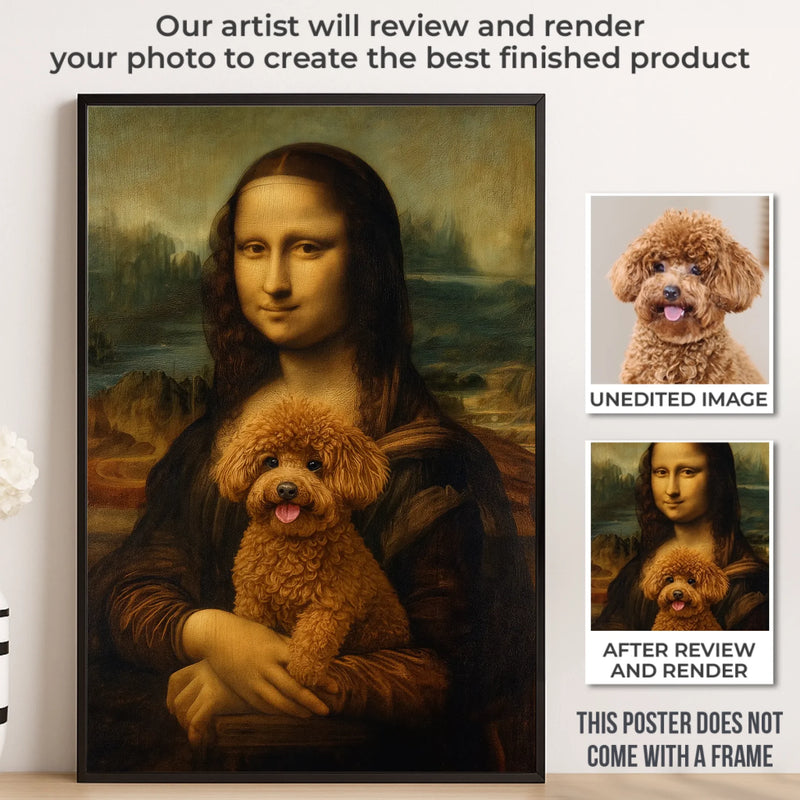 Custom Photo Vertical Poster - Personalized Birthday  Gifts For Dog Cat Lovers, Dog Dad And Mom, Cat Owners - Classic Art, Modern Bark