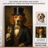 Custom Photo Vertical Poster - Personalized Birthday  Gifts For Dog Cat Lovers, Dog Dad And Mom, Cat Owners - Fine Dog, Finer Wine