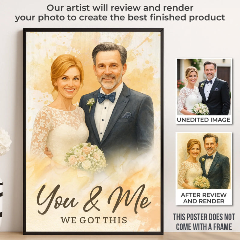 Custom Photo Vertical Poster - Personalized Anniversary Wedding Gifts For Husband And Wife, Him And Her - Our Forever Begins