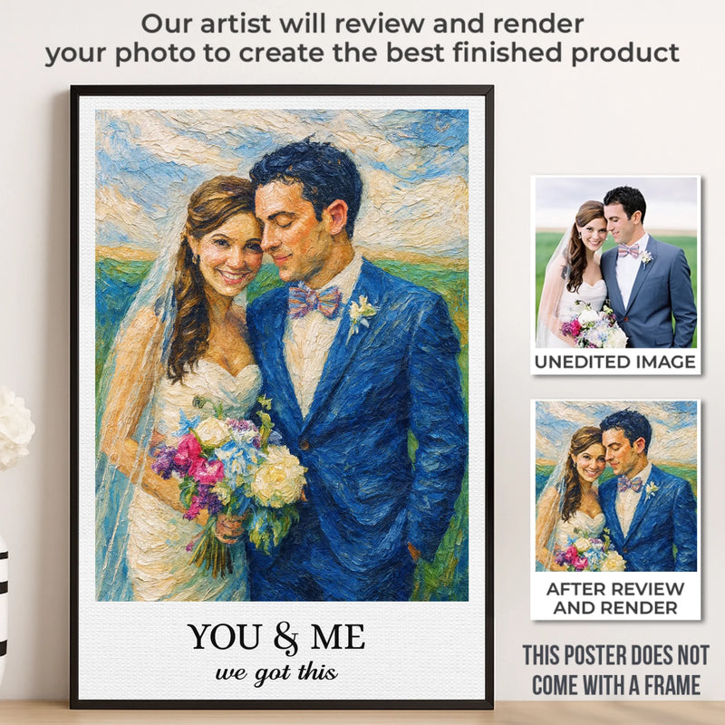 Custom Photo Vertical Poster - Personalized Anniversary Wedding Gifts For Husband And Wife, Him And Her - Just Us, Just Love