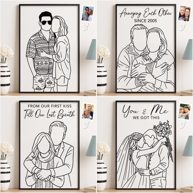 Custom Photo Vertical Poster - Personalized Anniversary Wedding Gifts For Husband And Wife, Him And Her - Love In Every Moment