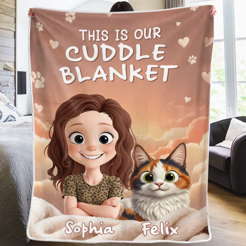 Custom Blanket - Personalized Birthday Gifts For Cat Lovers, Cat Mom And Dad - Tiny Paws Big Love
