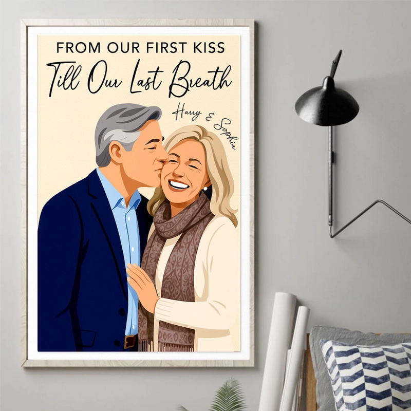 Custom Photo Vertical Poster - Personalized Anniversary Wedding Gifts For Husband And Wife, Him And Her - You Are My Home