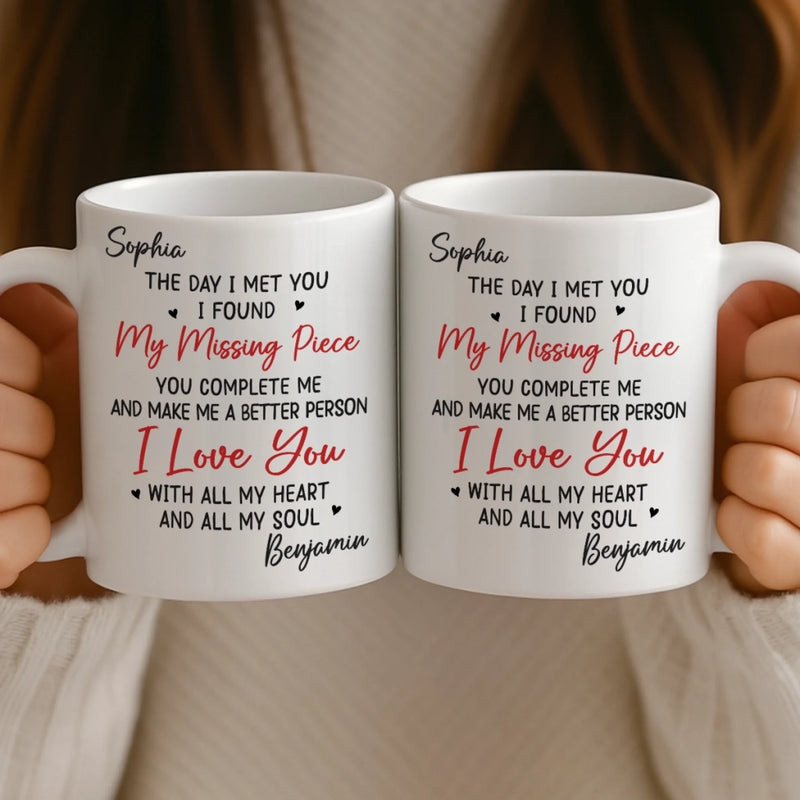 Custom Mug - Personalized Anniversary Wedding Gifts For Husband And Wife, Him And Her - Hearts Chosen Forever