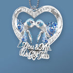 Custom Acrylic Car Ornament - Personalized Anniversary Wedding Gifts For Husband And Wife, Him And Her - Our Story Never Ends