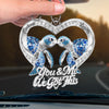 Custom Acrylic Car Ornament - Personalized Anniversary Wedding Gifts For Husband And Wife, Him And Her - Our Story Never Ends