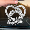 Custom Acrylic Car Ornament - Personalized Anniversary Wedding Gifts For Husband And Wife, Him And Her - Forever Starts With You