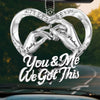 Custom Acrylic Car Ornament - Personalized Anniversary Wedding Gifts For Husband And Wife, Him And Her - Forever Starts With You