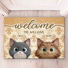Custom Home Decor Decorative Mat - Personalized Birthday Gifts For Dog Cat Lovers, Dog Dad And Mom, Cat Owners - Home Of Happy Paws
