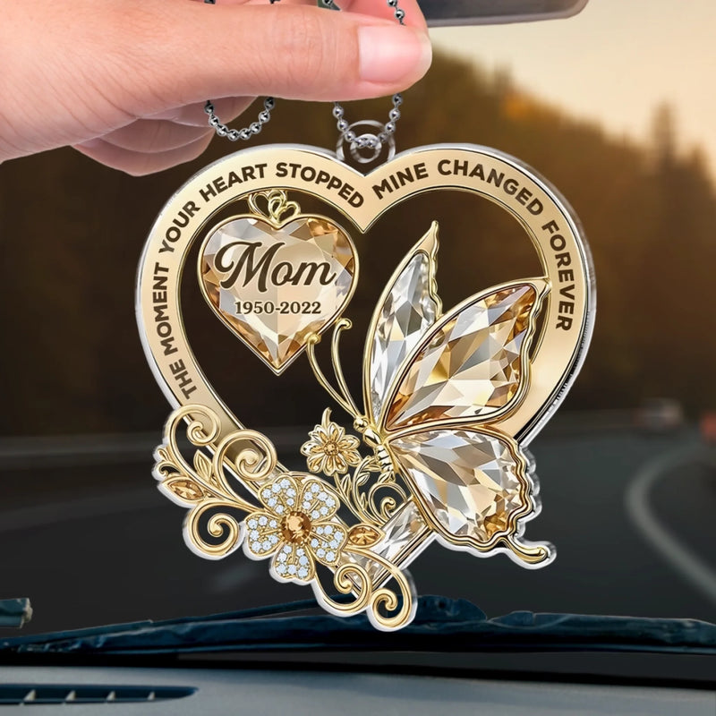 Custom Acrylic Car Ornament - Personalized Memorial Sympathy Gifts For Loss Of Mom, Dad - Forever My Guardian