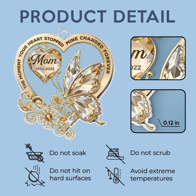 Custom Acrylic Car Ornament - Personalized Memorial Sympathy Gifts For Loss Of Mom, Dad - Forever My Guardian