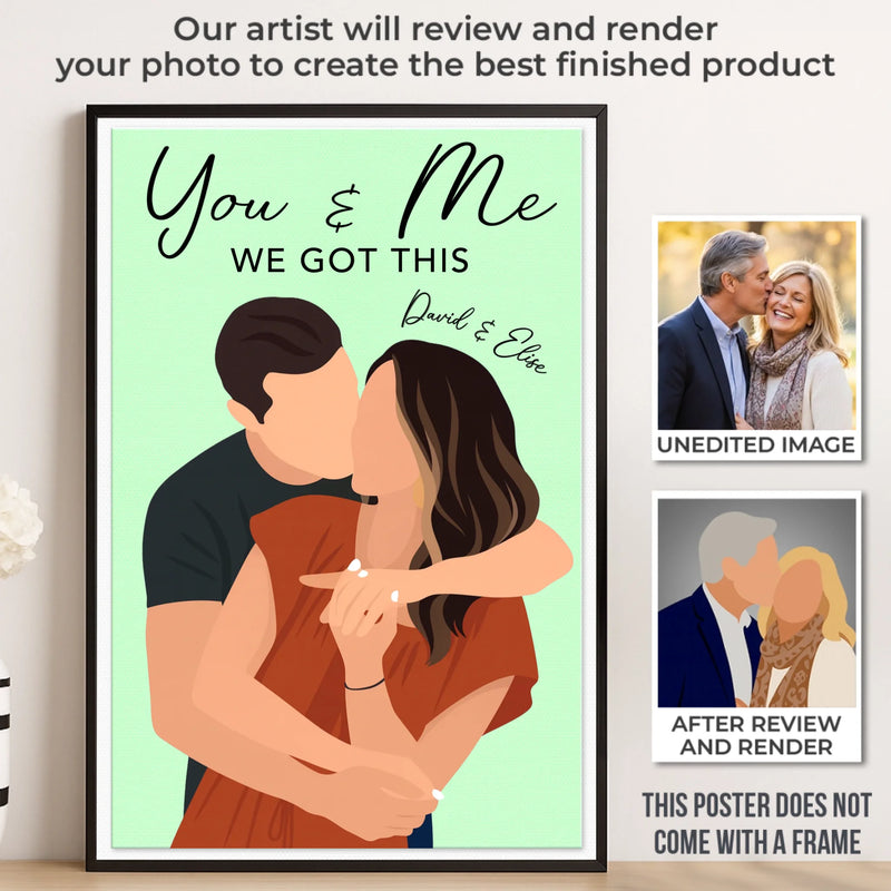 Custom Photo Vertical Poster - Personalized Anniversary Wedding Gifts For Husband And Wife, Him And Her - Better Together Always