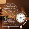 Custom Acrylic Desk Clock - Personalized Anniversary Wedding Gifts For Husband And Wife, Him And Her - My Favorite Place Is You