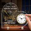 Custom Acrylic Desk Clock - Personalized Anniversary Wedding Gifts For Husband And Wife, Him And Her - My Favorite Place Is You