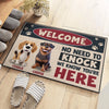 Custom Home Decor Decorative Mat - Personalized Birthday Gifts For Dog Lovers, Dog Dad And Mom - Pawsitively Welcome