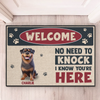 Custom Home Decor Decorative Mat - Personalized Birthday Gifts For Dog Lovers, Dog Dad And Mom - Pawsitively Welcome