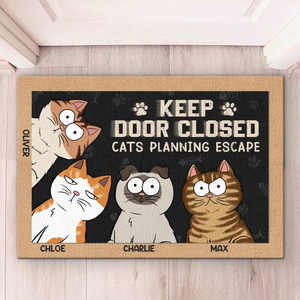 Custom Home Decor Decorative Mat - Personalized Birthday Gifts For Cat Lovers, Cat Mom And Dad - Beware Of Cat Attitude