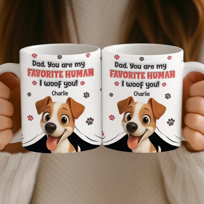 Custom Mug - Personalized Birthday Gifts For Dog Lovers, Dog Dad And Mom - Fur Baby’s Favorite Human