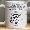 Custom Mug - Personalized Birthday Gifts For Dog Lovers, Dog Dad And Mom - Respect The Poop Scooper