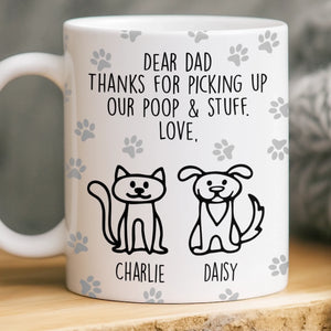 Custom Mug - Personalized Birthday Gifts For Dog Lovers, Dog Dad And Mom - Respect The Poop Scooper