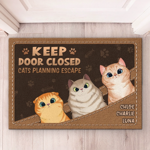 Custom Home Decor Decorative Mat - Personalized  Birthday Gifts For Cat Lovers, Cat Mom And Dad - Love At First Purr