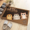 Custom Home Decor Decorative Mat - Personalized  Birthday Gifts For Cat Lovers, Cat Mom And Dad - Love At First Purr
