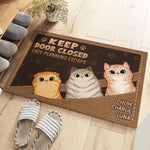 Custom Name Cats Planning Escape Gifts - Personalized Doormat