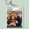 Custom Photo Shaped Acrylic Keychain - Personalized Anniversary Wedding Gifts For Husband And Wife, Him And Her - Love Grows Stronger Here